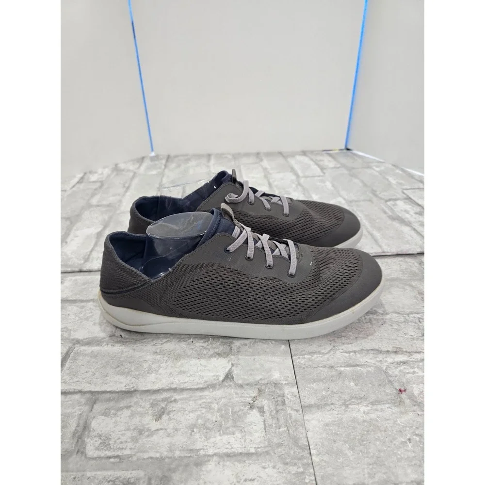 OluKai Moku Pae Shoes Mens Size 13 Blue Gray Mesh Lace Up Casual Comfort Sneaker